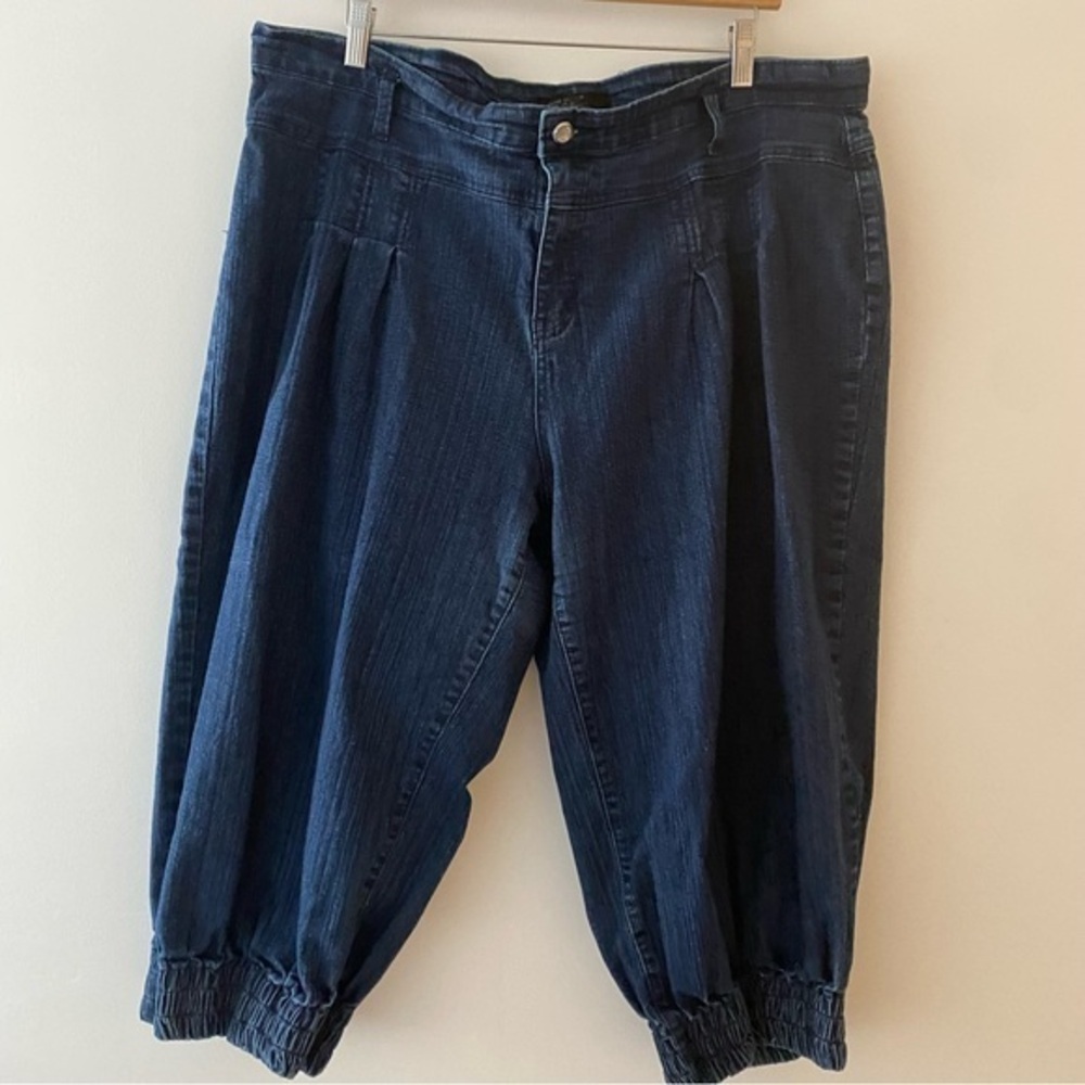 Gold drama crop jeans elastic cuffs cottagecore cosplay 18